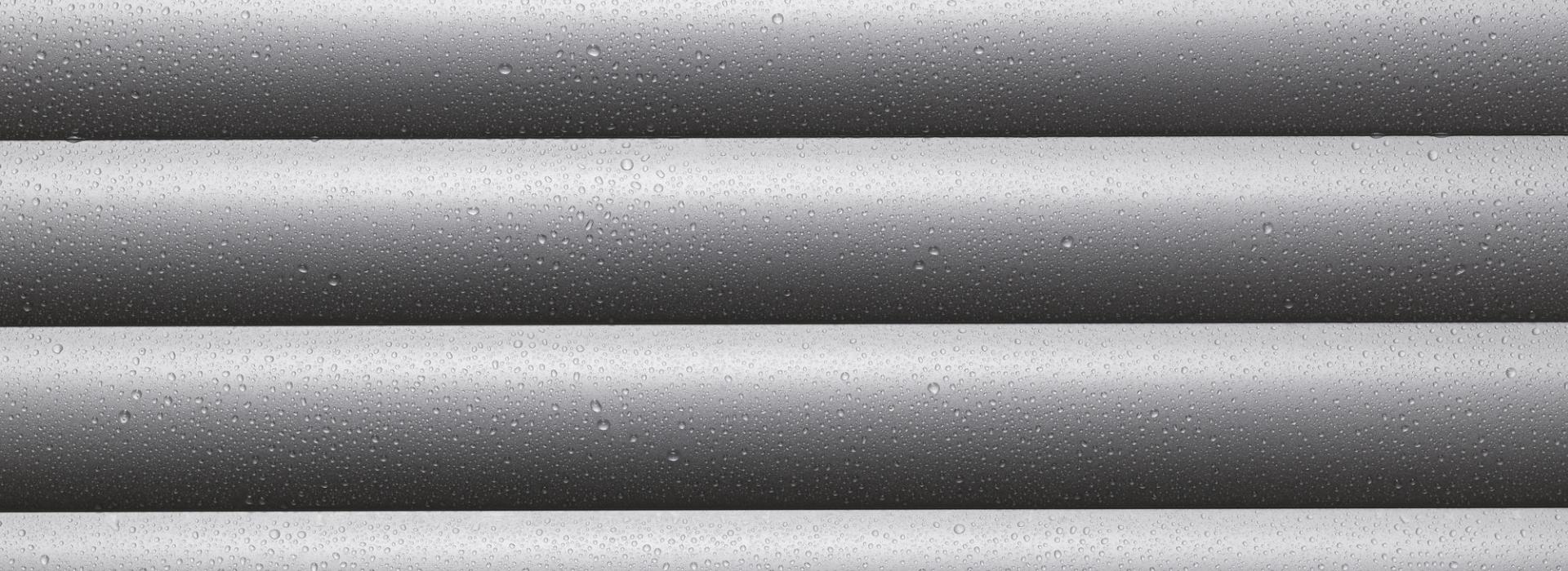 Rollladenprofil Detailansicht mit Wassertropfen